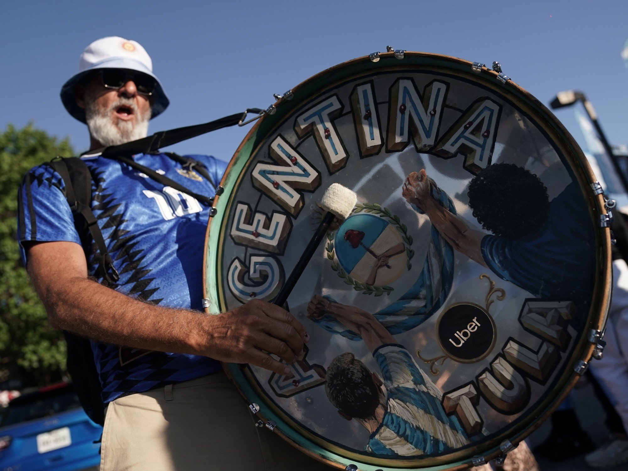 Los hinchas de la Selección Argentina armaron su "pre banderazo" en Kansas: la historia del bombo de Tula que llegó para alentar en el Mundial 2026