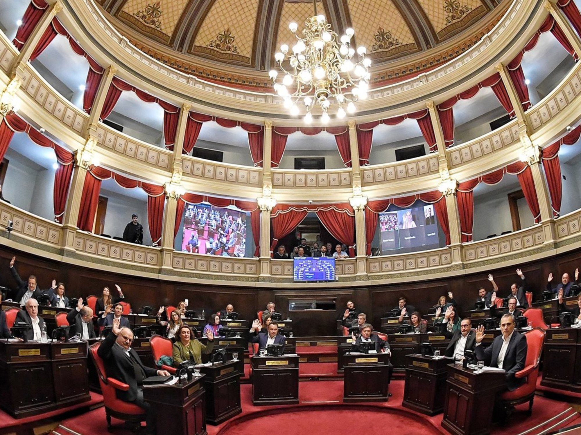 Con gritos, cruces y cortes de micrófono, la interna del PJ se coló en la primera sesión del año en el Senado bonaerense