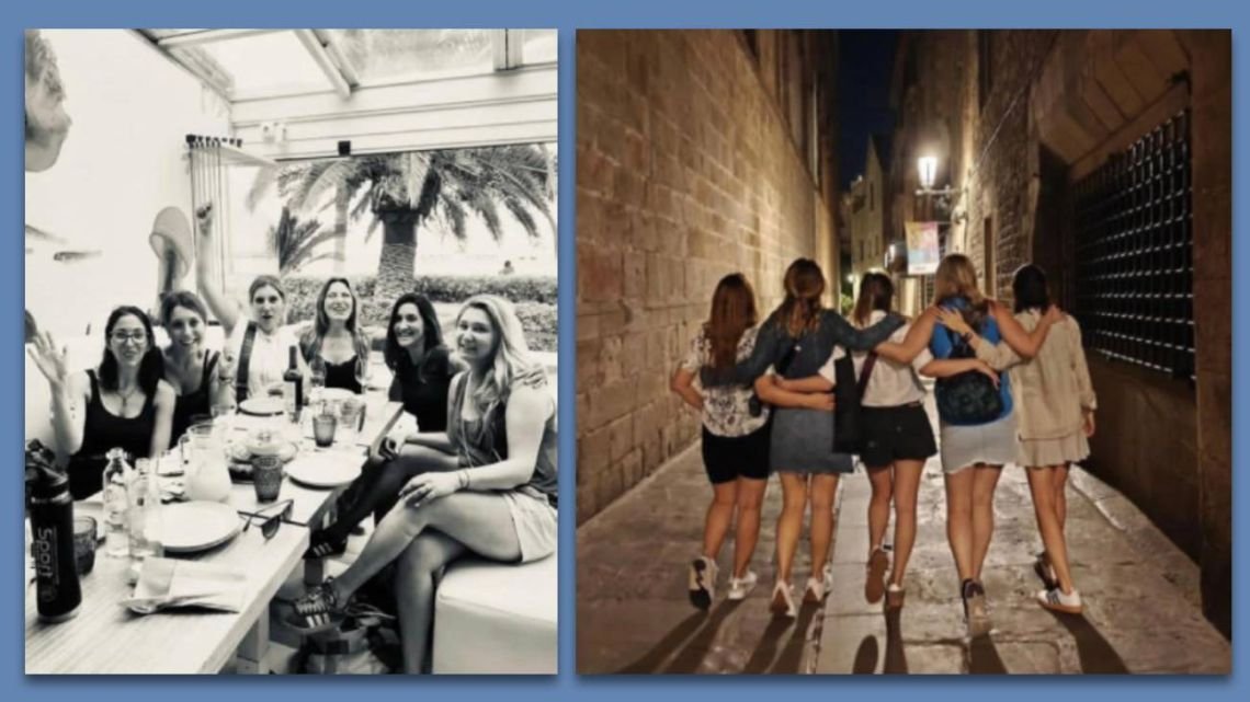 Las fotos que confirman el viaje de Bettina Angeletti con sus amigas a España