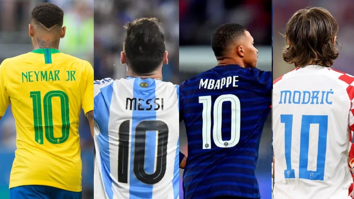 Quienes son los 48 jugadores que usarán el dorsal número 10 en el Mundial