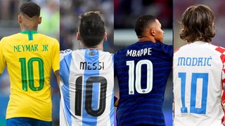 Quienes son los 48 jugadores que usarán el dorsal número 10 en el Mundial